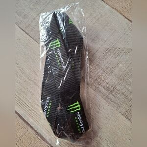 Monster Energy Black & Neon Green Logo Lanyard